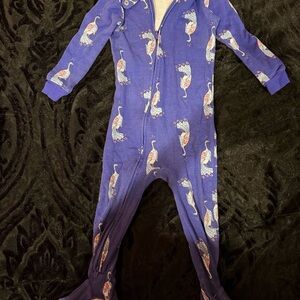 Carter's Purple Footie with Peacock Design